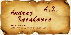 Andrej Kušaković vizit kartica